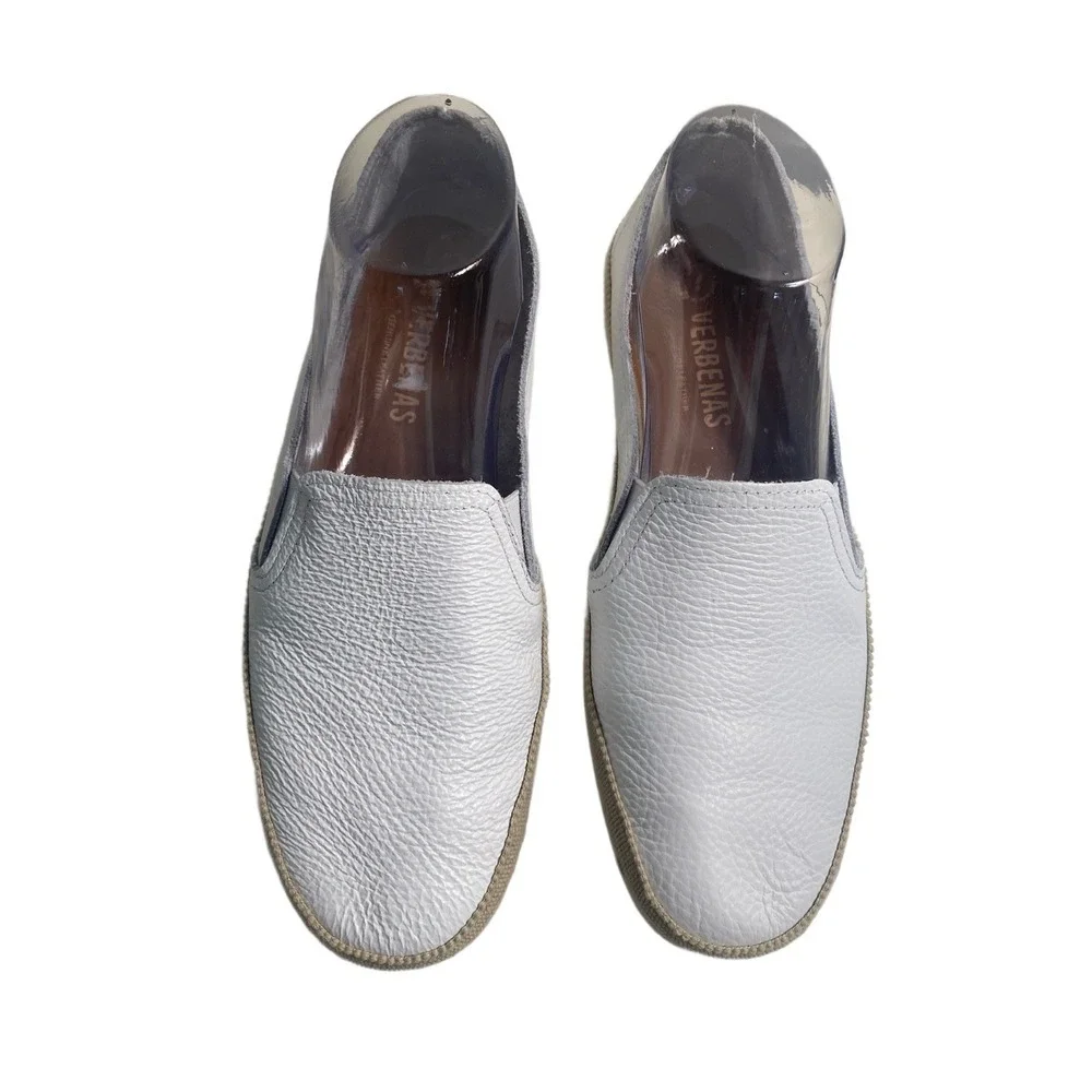 Verbenas Slip On Nuria Loafers White Leather Casual Shoe Spain EU 40 / US 9 - Picture 2 of 9